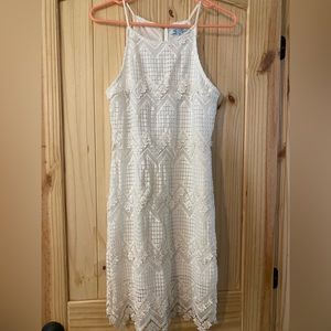 She+sky women’s small white lace tank dress. Spring or summer dress